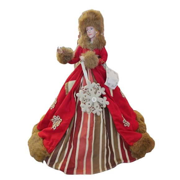 2008 R.L. Rhein for Silvestri by Demdaco Red Angel Tree Topper EUC - Picture 1 of 8